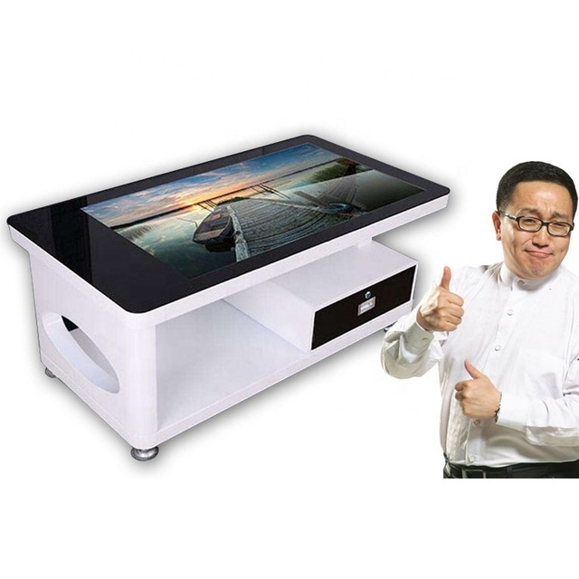 4K Interactive Touch Monitor Indoor Digital Signage Solution Smart Touch Coffee Table 500cd/m2 Brightness 178 Viewing Angle 1