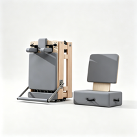 Reformer de Pilates pliable Feelgala en bois d'érable importé, 5 ressorts, appui-tête réglable, roue universelle, microfibre, pour studio de Pilates