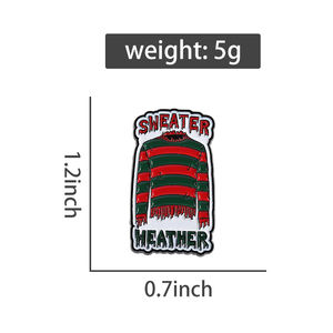 セーター天気エナメルピンホラー映画キャラクターにインスパイアされたブローチバッジギフトジュエリーアクセサリー卸売 - Product Image 6