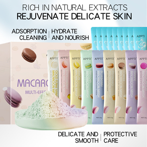 Offre Spéciale boîte <span class=keywords><strong>bio</strong></span> 10 sortes poudre gelée masque Macaron fraise gelée masque facial poudre collagène visage gelée masque - Product Image 2