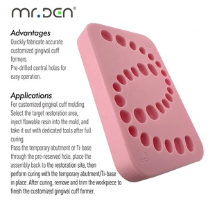 Mr.Den - Moldeador de Gingivales para Implantes Dentales, Placa de Silicona para Fabricar Rápidamente Gingivales Personalizados para Base de Titanio Temporal - Product Image 6