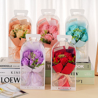Bouquet de roses artificielles en savon, boîte cadeau, commerce transfrontalier, Saint-Valentin, fête des mères, cadeau de Thanksgiving, rose éternelle