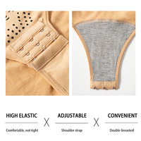 Body sculptant sans manches en nylon avec boutons-pression, effet ventre plat et rehausseur de fesses, sans couture, pour femme