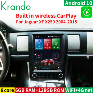 Krando 10.4 pollici autoradio head unit android multimedia car per <span class=keywords><strong>Jaguar</strong></span> <span class=keywords><strong>XF</strong></span> X250 2004 - 2015 Wireless CarPlay WIFI 4G - Product Image 2