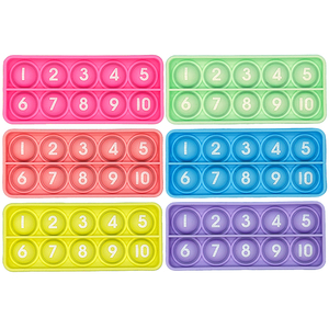 批发定制硅胶十格数学算盘板数字计数加减法练习教育玩具 - Product Image 3