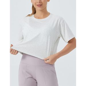 Camiseta Deportiva Corta para Mujer FOXA, Cuello Redondo, Manga Corta, Transpirable, de Spandex y Algodón, para Yoga y Running - Product Image 4