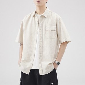 Una <span class=keywords><strong>nueva</strong></span> marca de moda de verano de chaqueta de <span class=keywords><strong>camisa</strong></span> de trabajo para hombres, con una <span class=keywords><strong>camisa</strong></span> de media manga informal de gama alta - Product Image 6