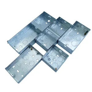 Manufacturing Hot Selling 3*6 Square Shape Metal Back Box Building Material Trunking PVC GI Metal Box