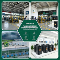 Poêle à granulés de bois industriel Fangran 40B 6kW, chauffage haute efficacité pour les commerces, les restaurants