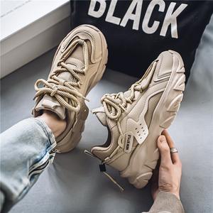 Men's Breathable Genuine Leather Shoes-2026 Summer New Style Trendy Youth Sports Casual Thick Sole Reinforced <b>Heel</b> Versatile - Product Image 5