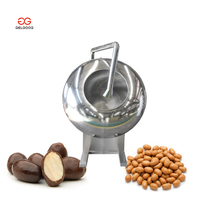 Machine à tempérer le chocolat compacte à gaz commerciale, pot à fondre le chocolat, machine à enrober les barres chocolatées avec refroidisseur