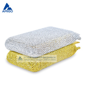 ผ้าทำความสะอาดทองและเงิน Amigo ฟองน้ำล้างจานในครัว เป็นมิตรกับสิ่งแวดล้อม รูปทรงแข็ง สำหรับหม้อ กระทะ ชาม - Product Image 2