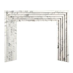 <span class=keywords><strong>Cheminée</strong></span> en Marbre Moderne sculptée à la Main Style Linéaire <span class=keywords><strong>Insert</strong></span> pour Intérieur Extérieur Villa Décoration Matériau en Pierre Autoportant - Product Image 3
