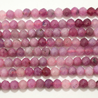 Perles rondes facettées en rubis naturel 4 mm