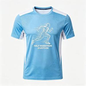 Wholesale Sports T-shirts <b>Polyester</b> Custom Sublimation <b>Tshirts</b> Printing Promotional Blank Marathon Race Running t Shirt - Product Image 1