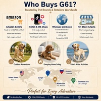 Rastreador GPS Beidou 4G G61 para Mascotas, Mini, IP67 Impermeable, Monitoreo en Tiempo Real por Aplicación, Actividad de la Mascota, Geo-cerca, Reproducción, Sin Suscripción