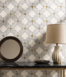 Mosaico de azulejos de vidrio con forma cuadrada de mármol biselado para salpicadero, decoración de <span class=keywords><strong>pared</strong></span> y suelo - Product Image 2