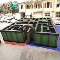 Labyrinthe gonflable géant en PVC commercial pour événements d'Halloween, jeux de carnaval