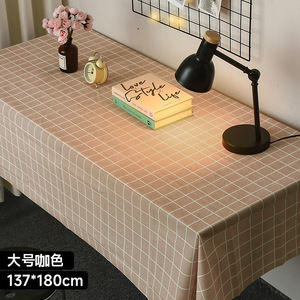 Mantel rectangular con patrón a cuadros, PEVA, impermeable, resistente al aceite, lavable, para escritorio, mesa de café, uso doméstico - Product Image 5