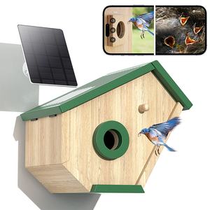 Nichoir intelligent avec caméra, alimenté par énergie solaire, vidéo <span class=keywords><strong>en</strong></span> <span class=keywords><strong>direct</strong></span> 1080HD, vision nocturne, enregistrement de nidification 24h/24, détection automatique et notification - Product Image 4