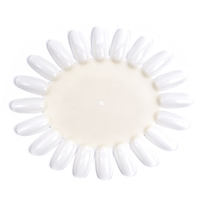 10 pièces/sac Présentoir ovale pour ongles, 20 faux ongles en forme de tournesol, Planche d'entraînement, Palette de couleurs pour gel, Outil de nail art en ABS pour le vernis et les doigts - Product Image 3