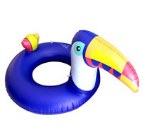 Bouée de natation gonflable portable en PVC en forme de toucan pour femmes, jouet de piscine pour la sécurité