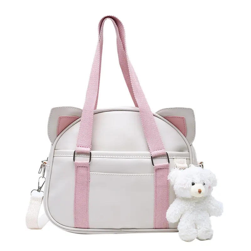 wholesale Cute Cat Tote Bag Female High Capacity Messenger Bag Simple Style Lovely School Bag Backpack