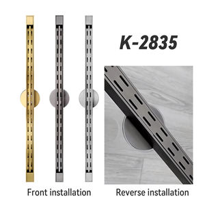 Drain de sol étroit 28-35 mm Drain de sol linéaire Insertion de carrelage Largeur Longueur Couleur personnalisées Filtre en acier inoxydable pour salle de bain - Product Image 3