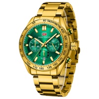 Nouveauté 2022 Mini Focus 0403 Montre personnalisée Tachymètre Montre à quartz décontractée en acier inoxydable 3atm Montres à quartz