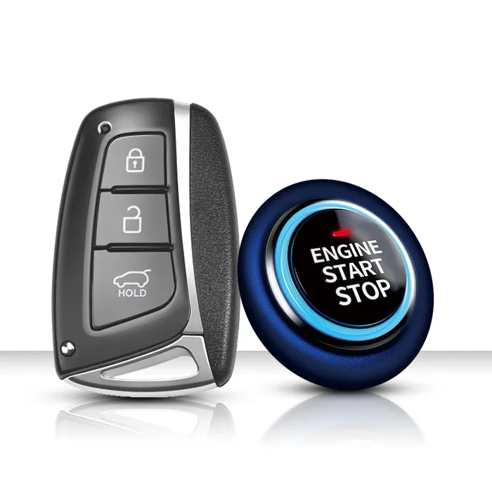 Alarm mobil PKE dengan Remote, Starter jarak jauh tombol tekan sistem masuk tanpa kunci fungsi paling kuat dengan remote Untuk Toyota