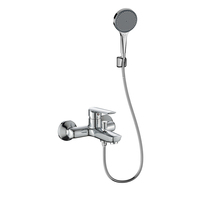 Robinet mural de haute qualité en zinc et plastique, double usage, pour salle de bain, douche et baignoire