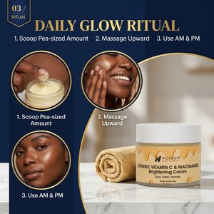 Crème Visage Éclaircissante Hydratante au Curcuma, Vitamine C et Niacinamide 60g Marque Blanche OEM ODM - Product Image 3