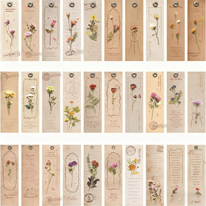 Signets en papier de fleur de doraking d'ongle d'oeil de poulet pour des amants de livre, signets en boîte ensemble comme cadeaux pour des étudiants - Product Image 1