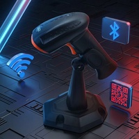 A8 SH9030 Nouveauté Scanner de codes-barres 2D sans fil BT, compatible WiFi 2.4G double mode, lecteur de codes QR portable avec support