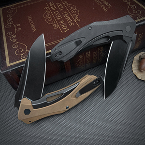 Couteau pliant de survie EDC extérieur Ker Shaw NATRIX 7008, manche antidérapant G10, camping, randonnée, bricolage, OEM, lame 8Cr14Mov - Product Image 2