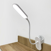 Lampe de Table LED Portable à col de cygne, ronde et rotative, soin des yeux, à pince, lumière de lecture, pour bureau d'étude, 360 pouces