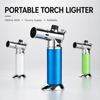 Briquet torche à flamme réglable au gaz butane coupe-vent YIZHENG YZ-093 pour cigares, accessoires de fumeur et camping