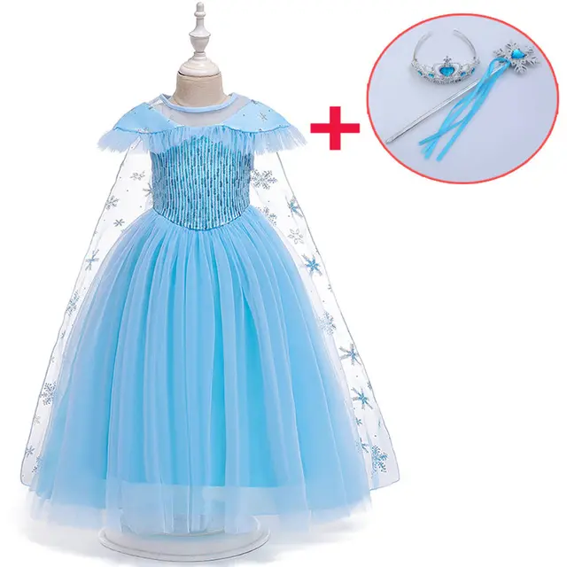 Disfraz de princesa para niña, disfraz de Elsa, Anna, moda para niña, vestido de fiesta