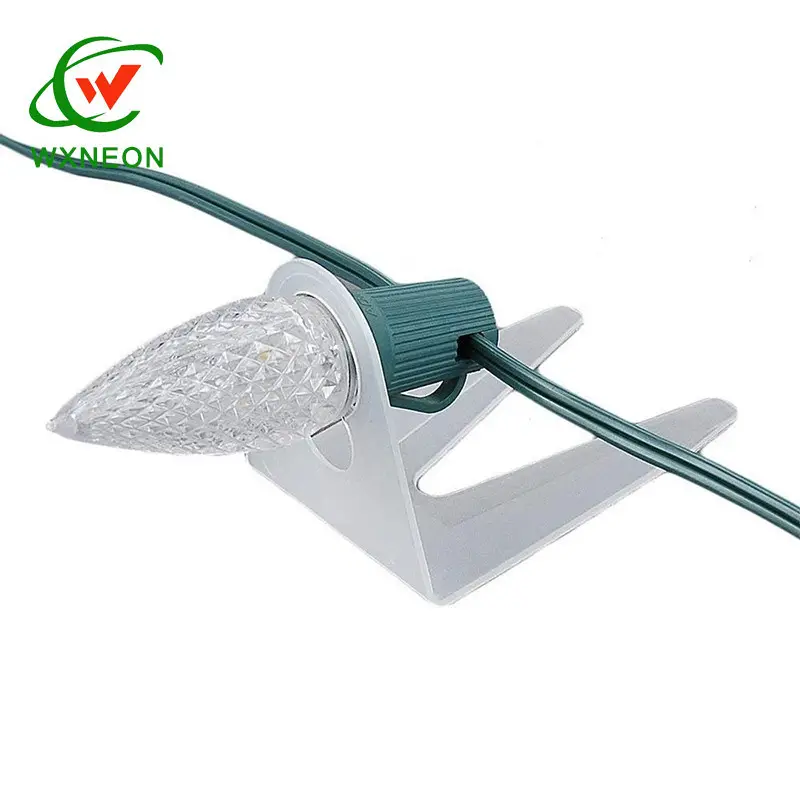 Luzes PVC Acessórios Natal L Forma Clipe Outdoor String Light Use Plastic Shingle Gutter Clipe Shingle Tab