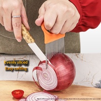 Couvre-aiguille de attendrisseur de viande, stabilisateur d'oignon, trancheuse, outil manuel en acier inoxydable pour fruits et légumes, prêt pour la fabrication