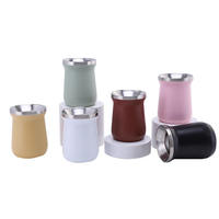 Taza de Mate de Acero Inoxidable de 8oz con Logotipo Personalizado, Taza de Mate Uruguaya con Bombilla y Pajita, Botella de Agua de Papel