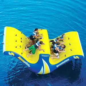 Taman raksasa Inflatable air Slide untuk dewasa Screamer air Teeter Totter Slide Seesaw