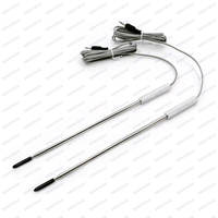 Sonde de température NTC de haute précision avec poignée en aluminium moleté de qualité alimentaire et câble tressé en acier inoxydable pour four/barbecue