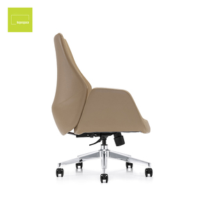 Silla de Oficina Ejecutiva Ergonómica Giratoria de Cuero PU para Visitantes, Muebles de Oficina Rojos para Gerentes - Product Image 4