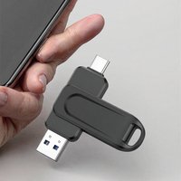 Nouvelle clé USB 3.0 OTG 64 Go 128 Go avec double port USB-C/USB-A pour téléphones mobiles/iPhone 15/16/17/tablettes/voitures/PC
