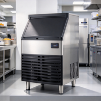 Machine à glaçons sous comptoir pour cuisine professionnelle, machine à glaçons automatique en cubes, corps en acier inoxydable pour bar, boissons froides