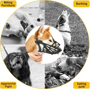 Mascherina per cani in plastica regolabile di lusso traspirante e imbottita Anti-leccatura e Anti-morso per animali domestici con stampa maschera per cani - Product Image 3