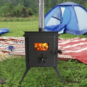 Outdoor Camping Cooking Solid <strong>Fuel</strong> Wood Stove <strong>Log</strong> <strong>burner</strong> Pellet Stove Black Tent Stove Heating - Product Image 2
