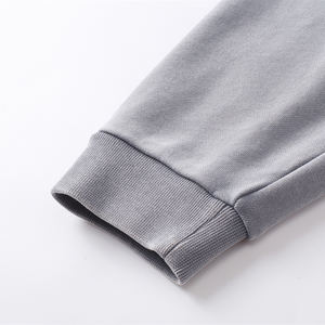 430G tinto in cera di puro cotone doppio filato ad anello usato felpa con cappuccio per gli uomini - Product Image 4