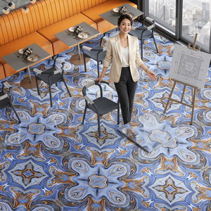 Blue Book Match 24x48 Inch Glossy Book Match Porcelain Tiles 60x120cm Luxury Marble Collection - Product Image 5